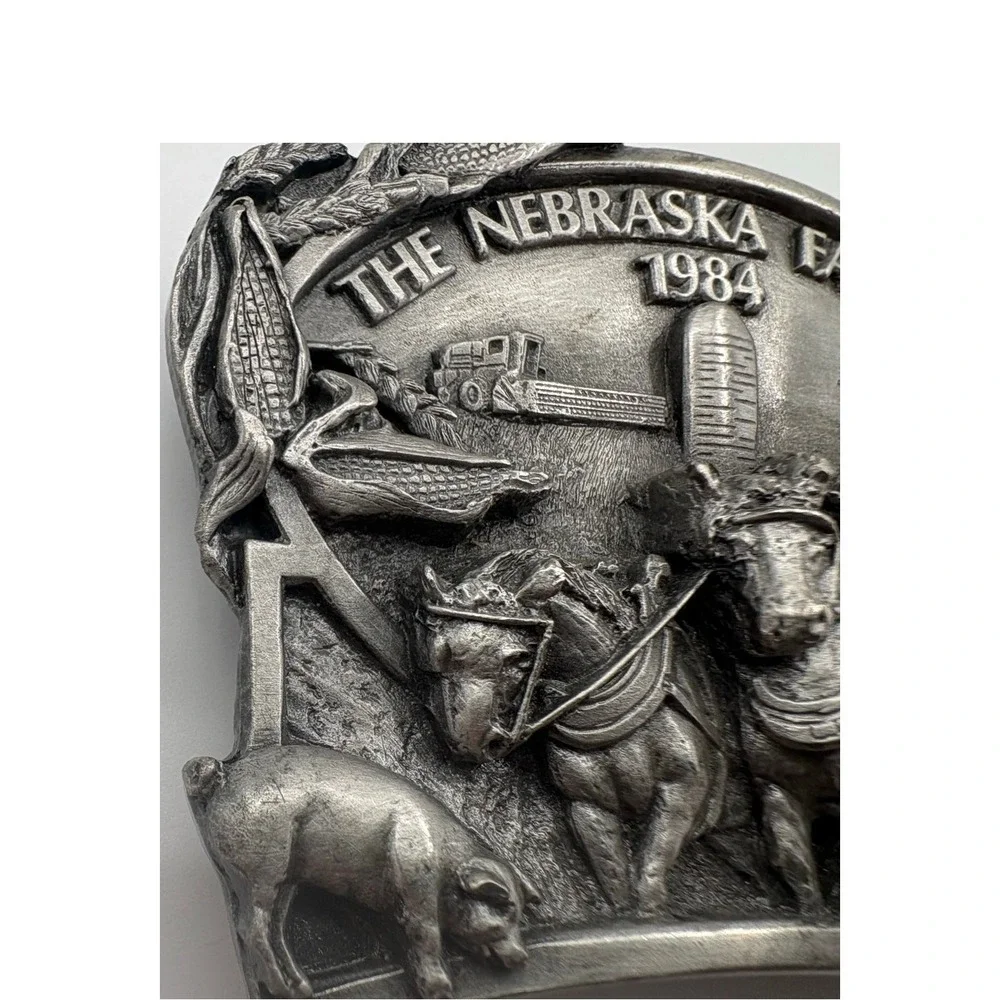 1984 Nebraska Farmer Limited Edition Pewter Belt‎ Buckle #2063/2500